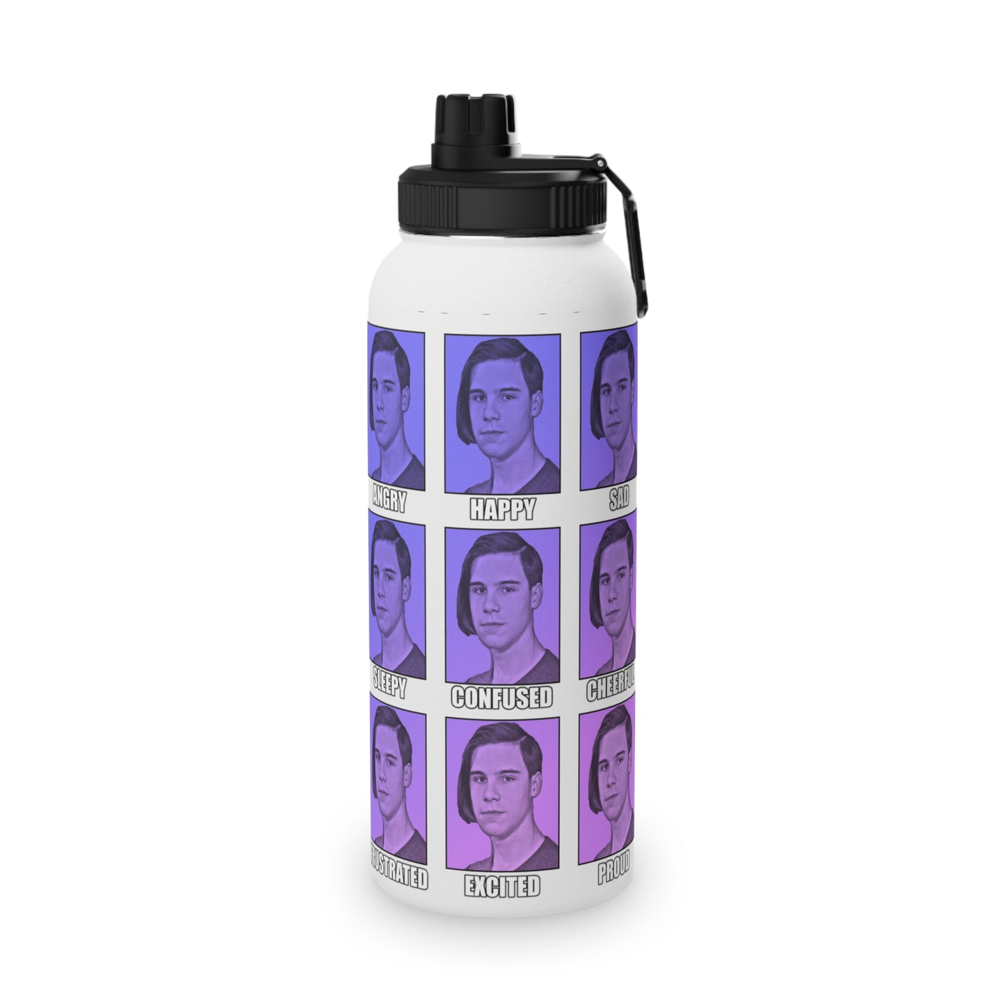 Stainless Steel Water Bottle - Faces of Ryan