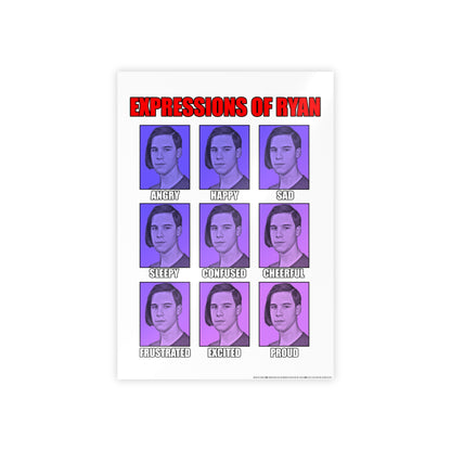 Glossy Expression Poster - Ryan's Emotions Wall Art