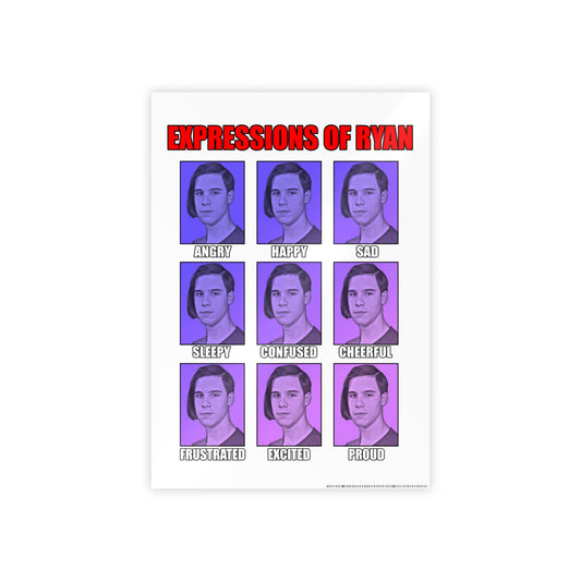 Glossy Expression Poster - Ryan's Emotions Wall Art