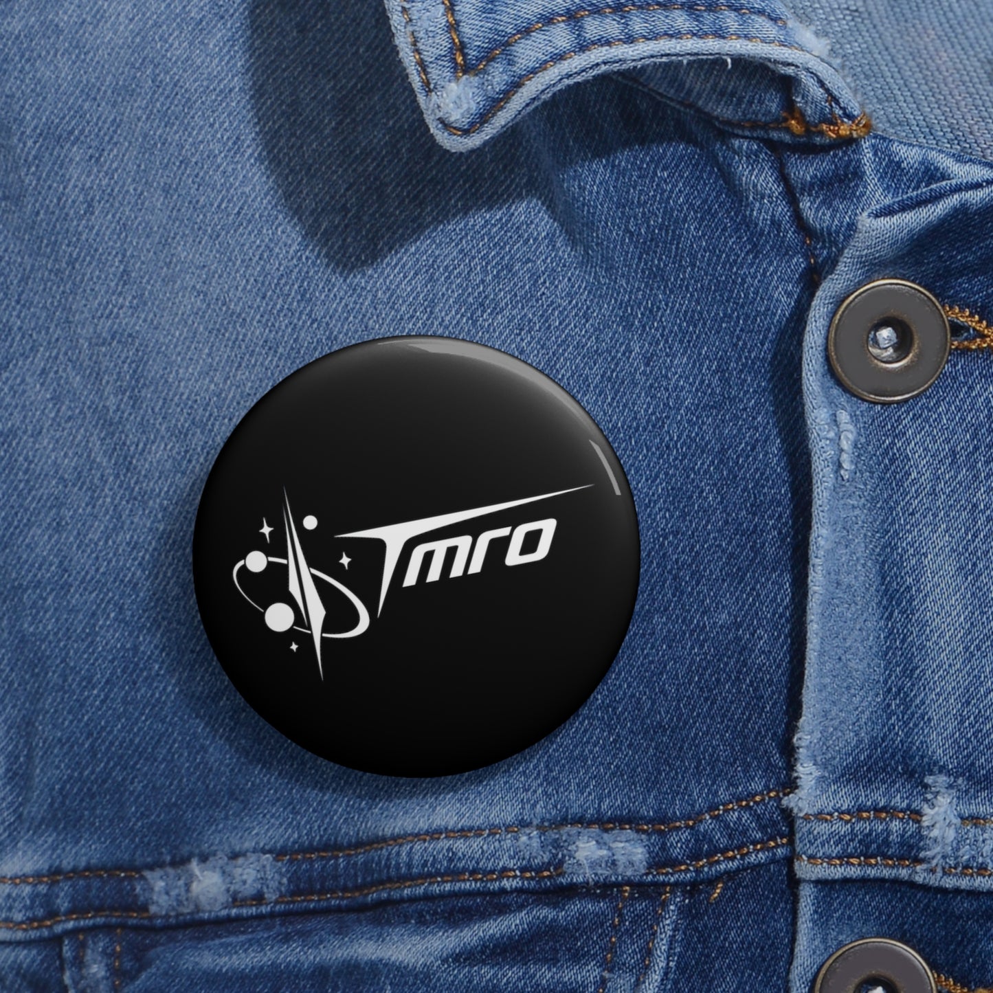 TMRO - White Logo - Pin Buttons 1.25" / 2.25" - W