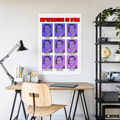 Glossy Expression Poster - Ryan's Emotions Wall Art