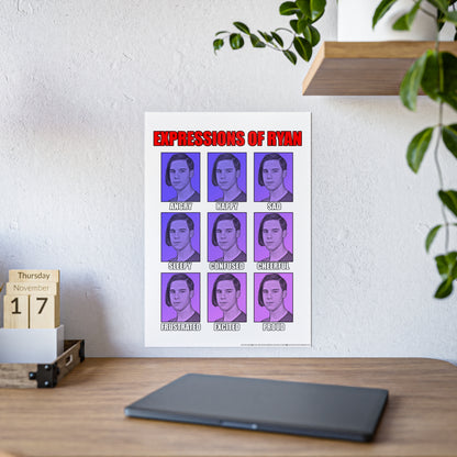 Glossy Expression Poster - Ryan's Emotions Wall Art